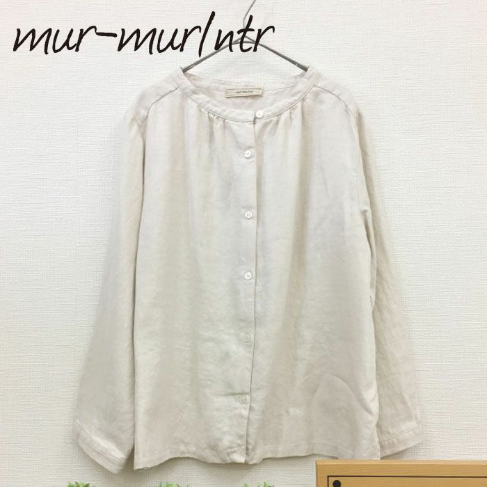 mur-mur(マーマー)リネンツイルギャザーブラウス