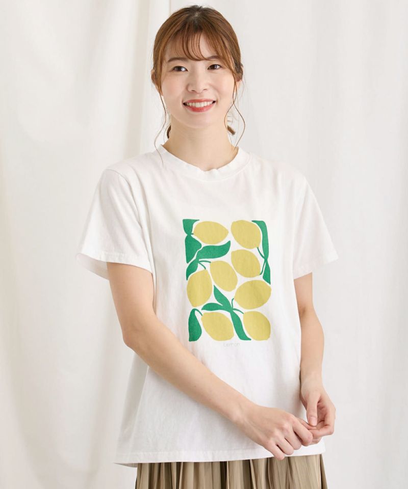 E.m.m.M(イーム) レモンプリントTシャツ