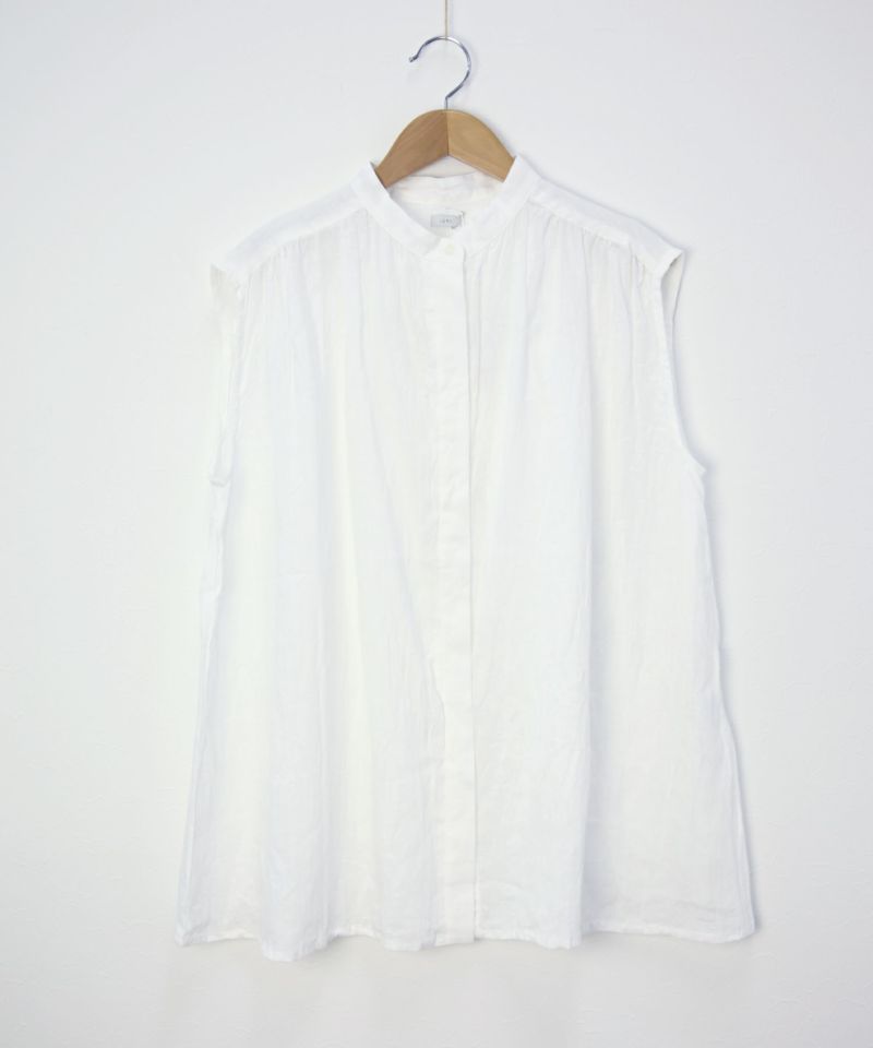 ichi リネンキャンバスシャツ(D・ピンク) - シャツ/ブラウス(半袖/袖なし)