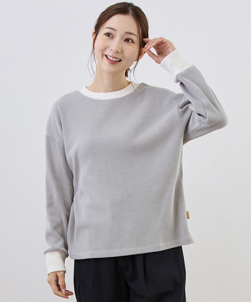 keitto(ケイット)収穫カラーワッフルカットプルオーバー