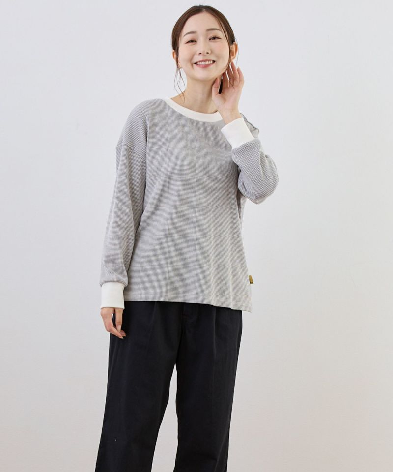 keitto(ケイット)収穫カラーワッフルカットプルオーバー