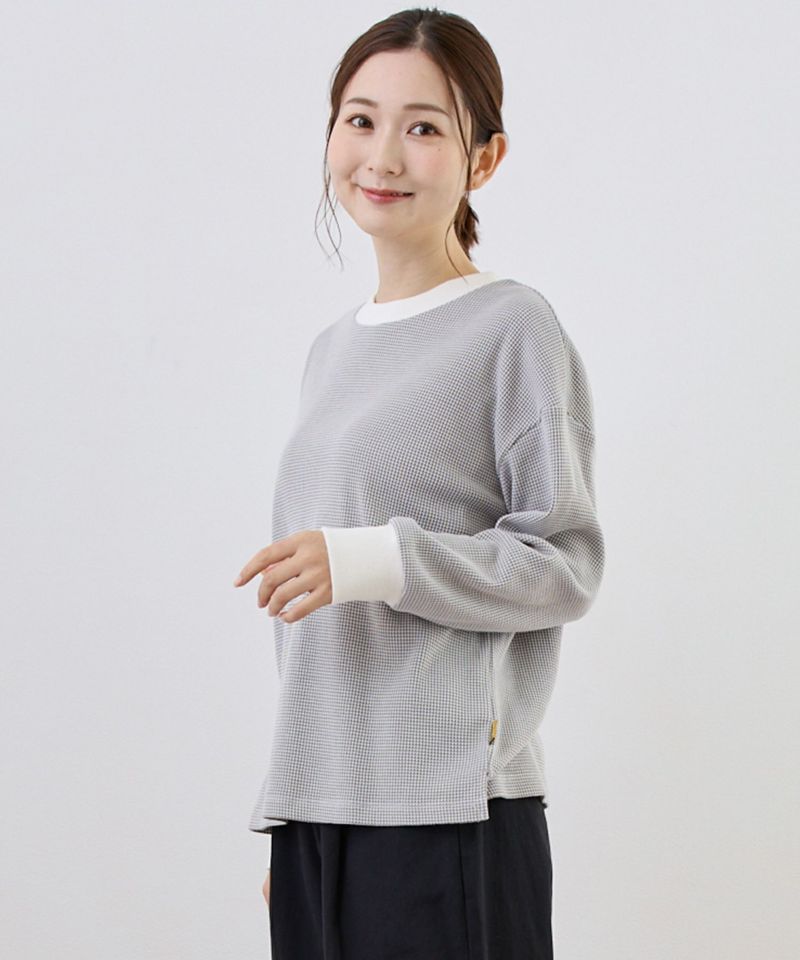 keitto(ケイット)収穫カラーワッフルカットプルオーバー