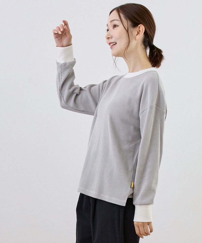 keitto(ケイット)収穫カラーワッフルカットプルオーバー