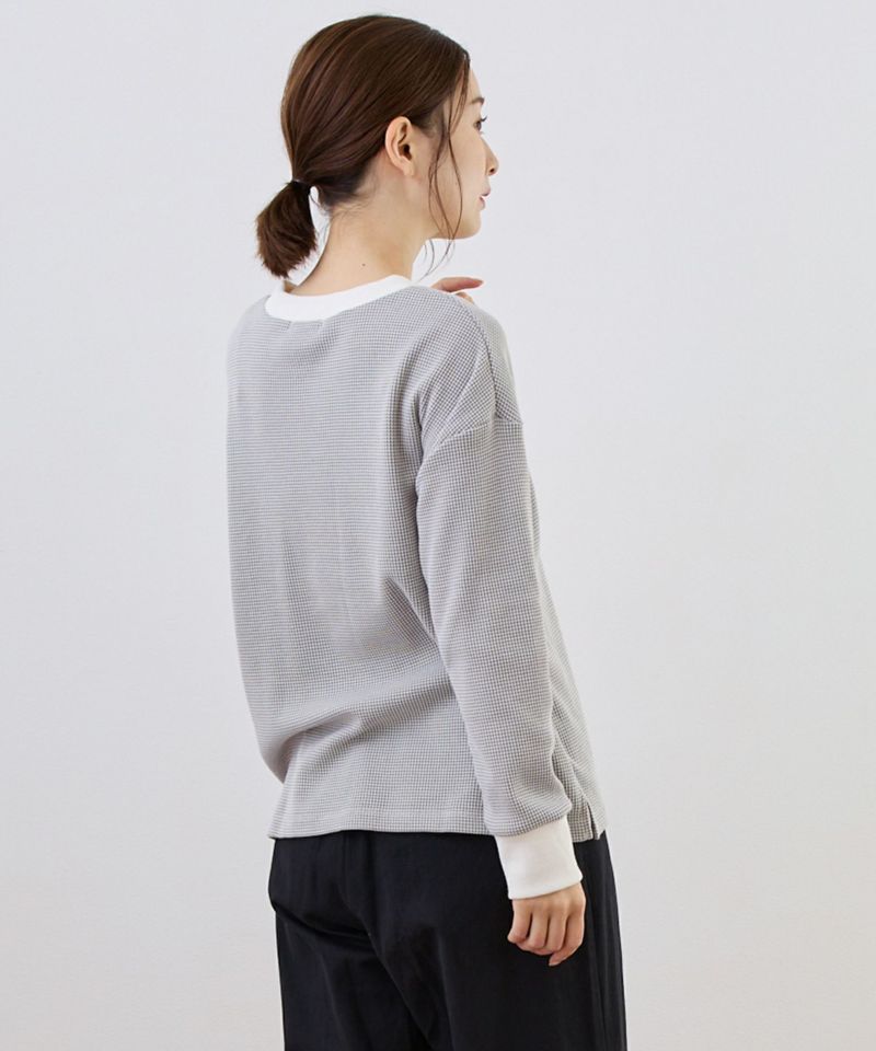 keitto(ケイット)収穫カラーワッフルカットプルオーバー