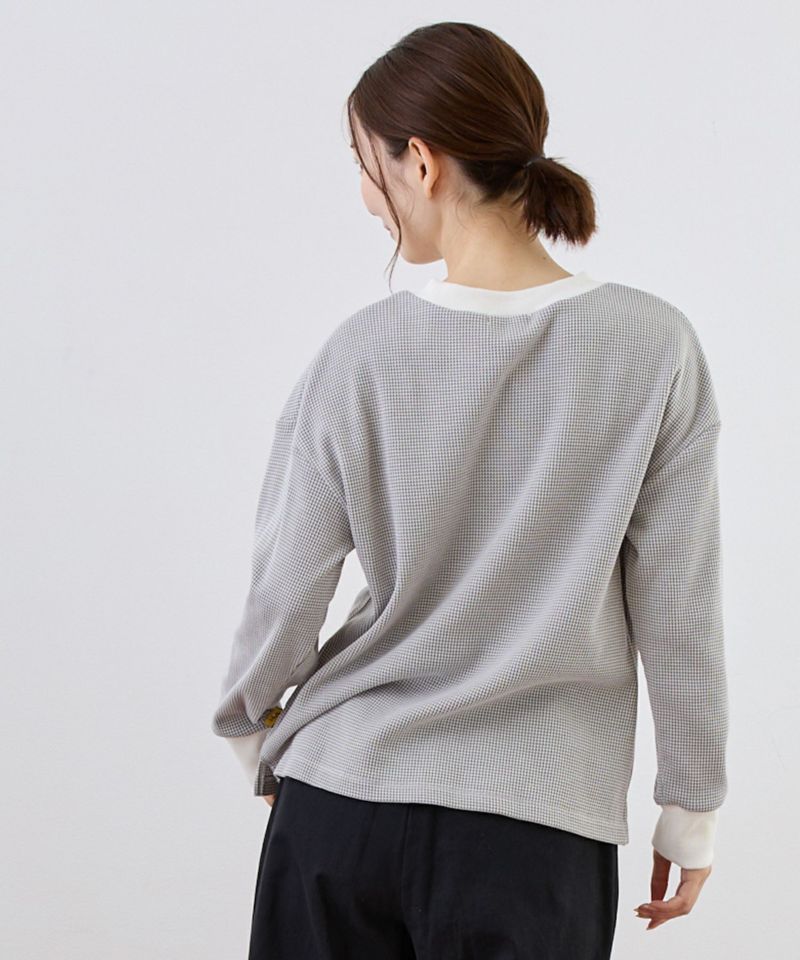 keitto(ケイット)収穫カラーワッフルカットプルオーバー