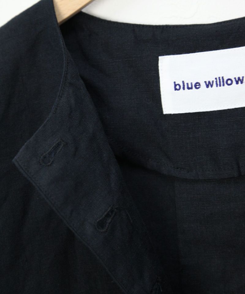blue willow リネン黒シャツ　新品